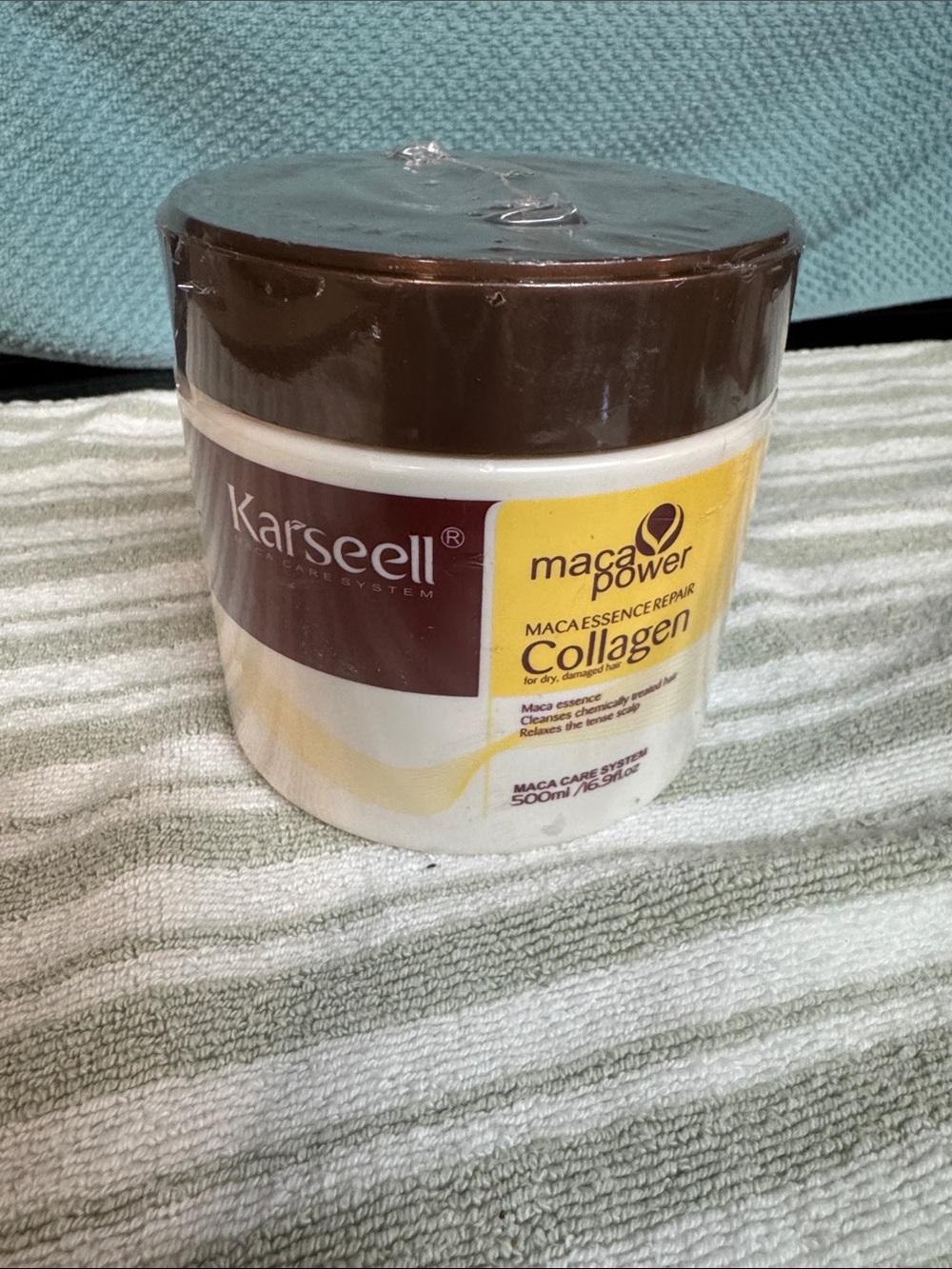 Karseell Maca Power Collagen Body & Hair Treatment - Brown and Yellow